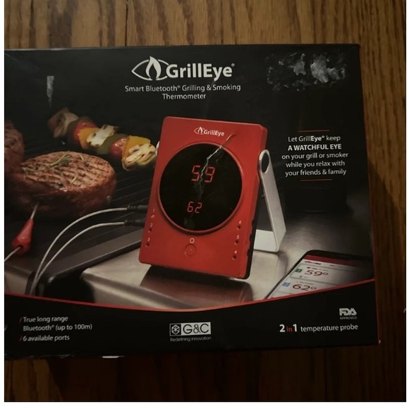 GrillEye Bluetooth Grilling Thermometer - Picture 1 of 3
